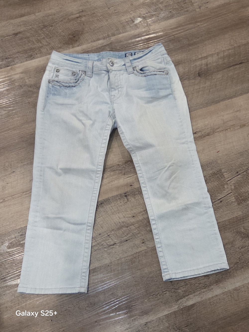Miss Me Cuffed Capri Denim, Size 29, Worn Once, Like-new Condition, Summer Capri